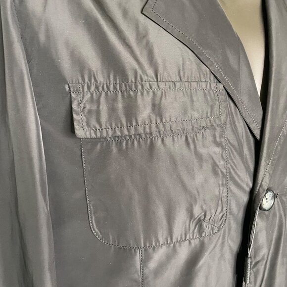 Mens Blazer Jacket Lightweight Waterproof Coat Black New with Tags Size Large  u - Picture 3 of 11